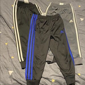 Adidas Trio Track Pants - Black, Gray, Blue Accents